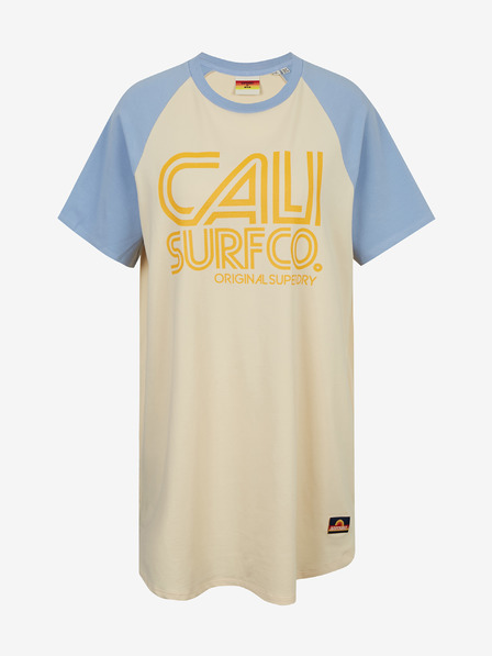 SuperDry Cali Surf Raglan Tshirt Dress Šaty